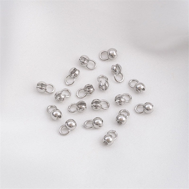 18K Gold-Filled Color-Preserving Positioning Bead Clasp Flower Bud End Clasp Handmade DIY Bracelet Necklace Connector Jewelry Accessories