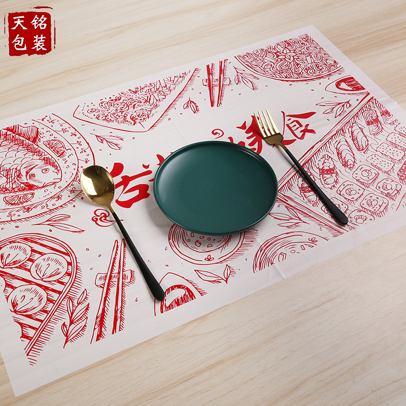 Disposable Plastic Tablecloths Customized for Catering, Lobster Hot Pot, Takeaway, Individually Packaged with Logo Printing, Table Mats and Tablecloths Customized