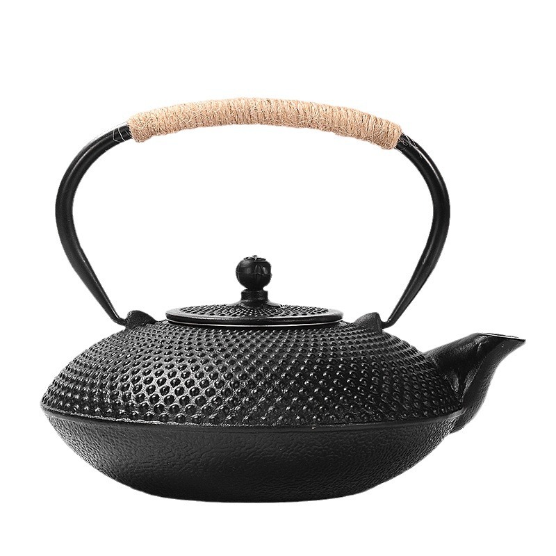 Cross-border explosion cast iron pot outdoor oven tea kettle matte enamel small Ding cast iron kettle wholesale custom
