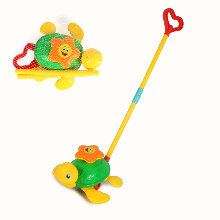 Детская игрушка для толкания, детская коляска черепаха, игрушка для обучения ходьбе, толкающая маленькая черепаха