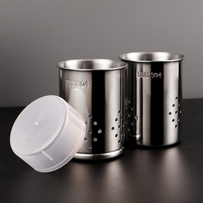 Stainless Steel Chopstick Barrel Wholesale Tableware Storage Box Knife, Fork and Spoon Drain Rack Commercial Restaurant Hotel Chopstick Cage