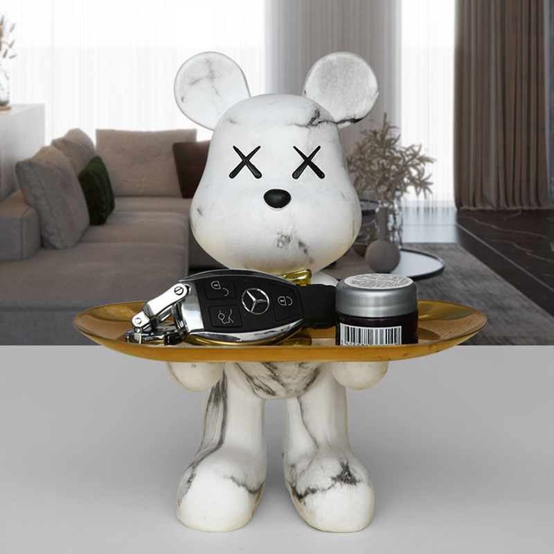 Cross-Border Dropshipping of Resin Crafts, Creative Violent Bear Key Storage Ornaments for Entryway, Living Room, and Home Storage