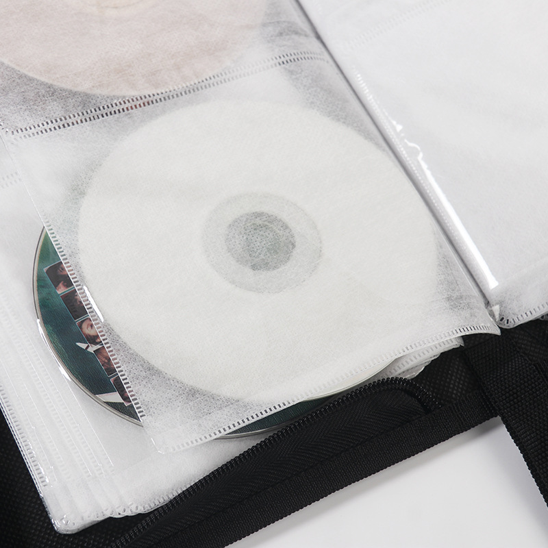 In-Stock Cd Case 80-Piece Pu Faux Leather Car Cd Case Cd Box Dvd Storage Case Dustproof Waterproof Cross-Border Supply