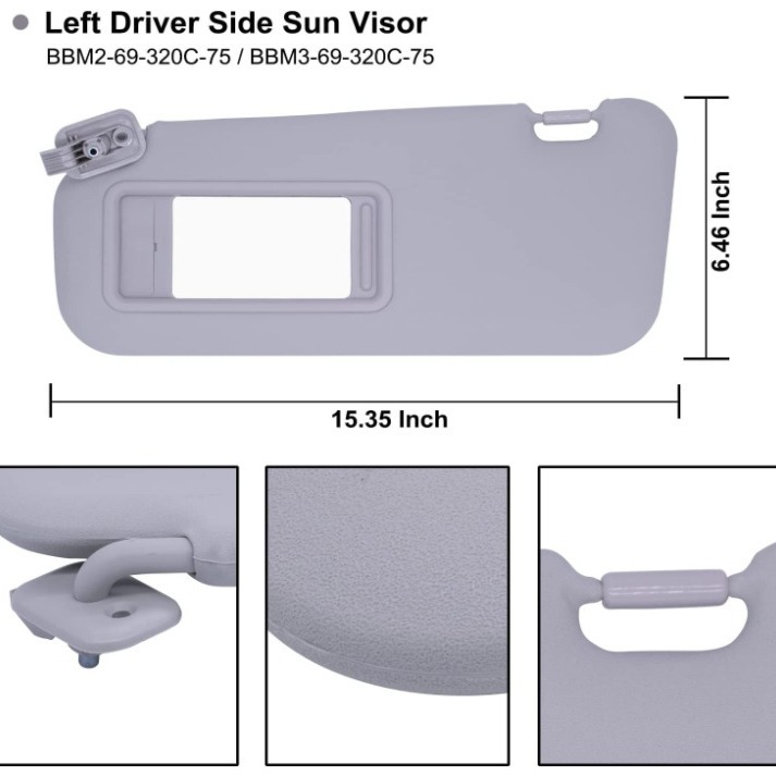 Foreign trade car sun visor is suitable for 10-13 Mazda 3 left Gray oe:BBM2-69-320C-7