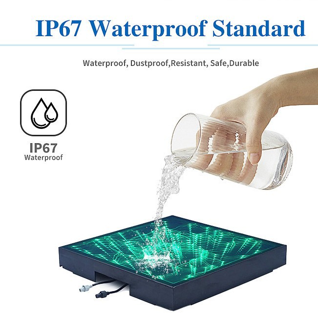 3D Starlight Dancing Floor Tiles Light Bar Party Magnetic Abyss Mirror Led Glowing Dance Floor Light Starry Sky Magnetic Attraction