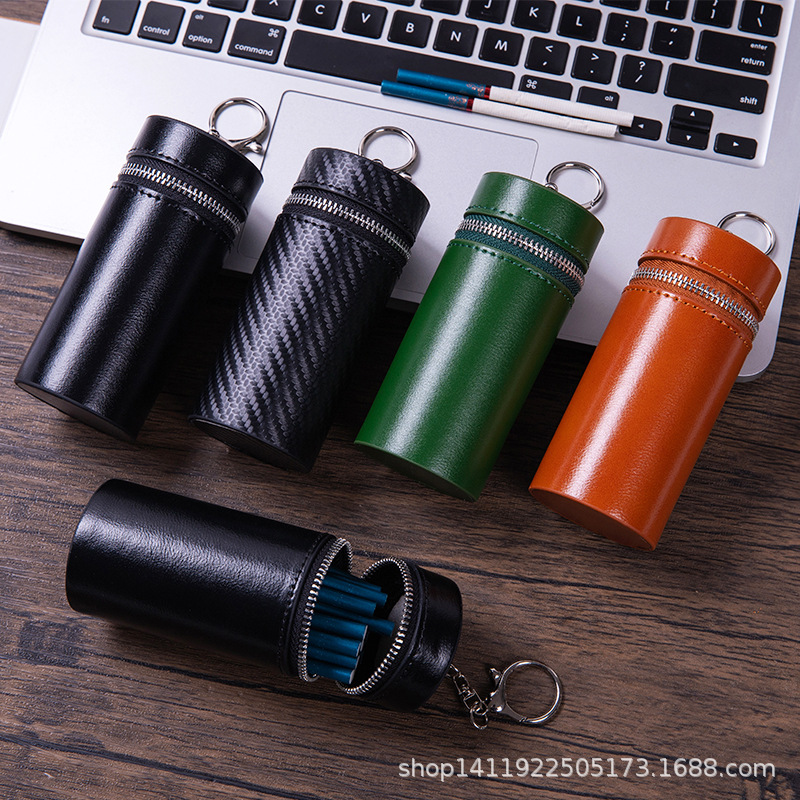 Cross-border PU leather cigarette box thick branch medium branch thin branch box 20 magnetic cigarette protection box flip type metal cigarette box