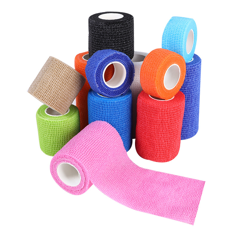 Factory wholesale self-adhesive bandage non-woven sports finger high elastic sports elastic pet bandage in stock straight hair