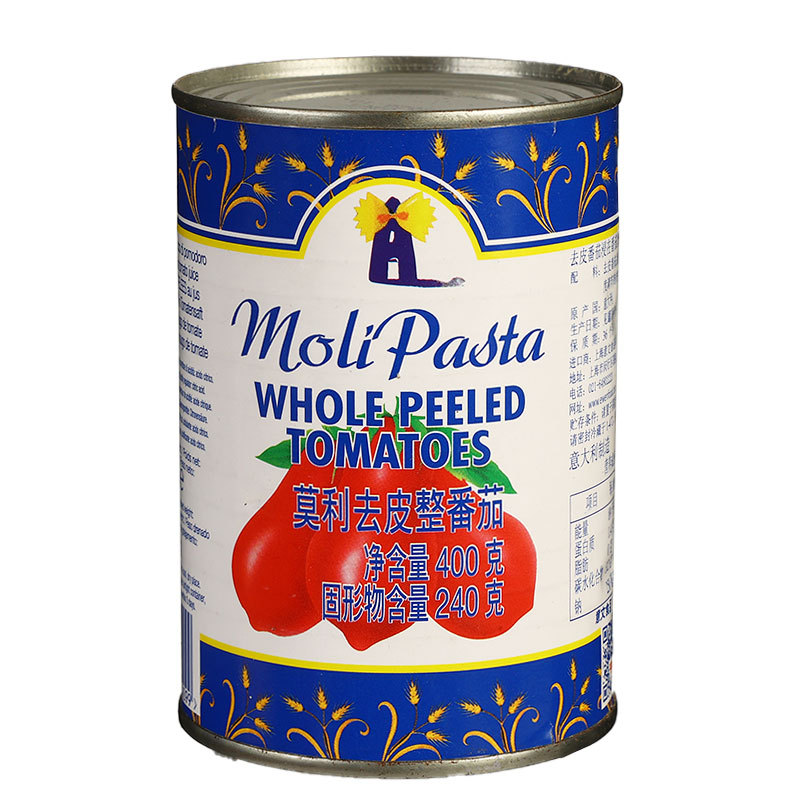 Postage Molly peeled whole tomatoes 400g commercial tomato pieces pizza spaghetti sauce canned tomatoes
