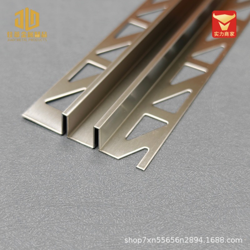 316 Stainless Steel F-Type Glass Fixing Slot Shower Room Partition Bathroom Pre-Embedded Sunken Double T-Slot Profile