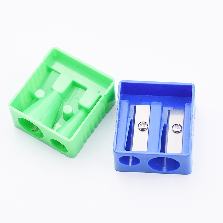 TAIHAO Double-hole Pencil Sharpener Large-hole Pencil Sharpener Large-wave Mini Pencil Sharpener Double-mouth Pencil Sharpener Student Text