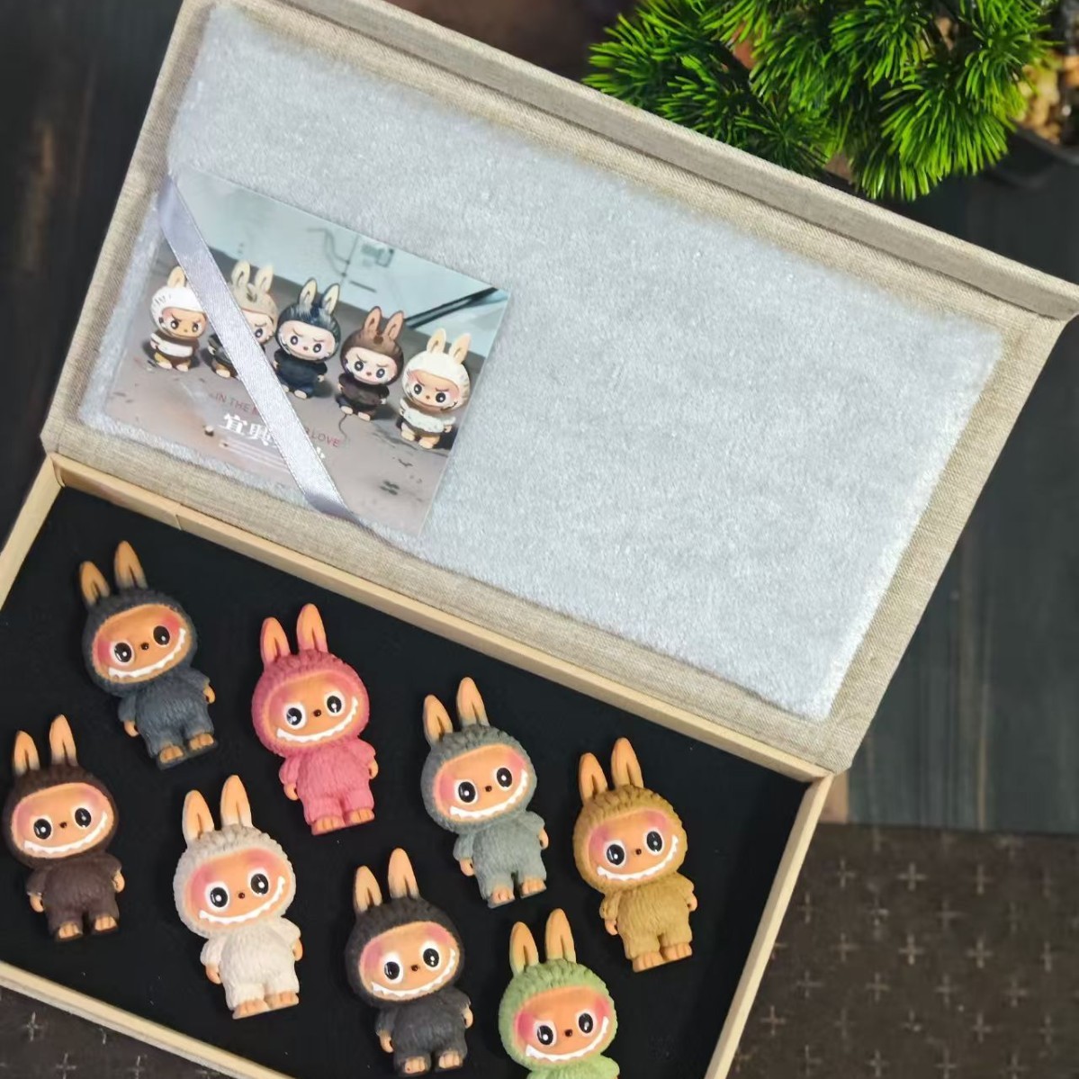 Yixing Purple Clay Labubu Elf Series Figurine Trendy Sculpture Tea Pet Ornament