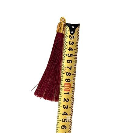 Factory direct Spring Festival festive hanging ear pendant 12CM lucky gold hat tassel lantern Chinese knot pendant accessories