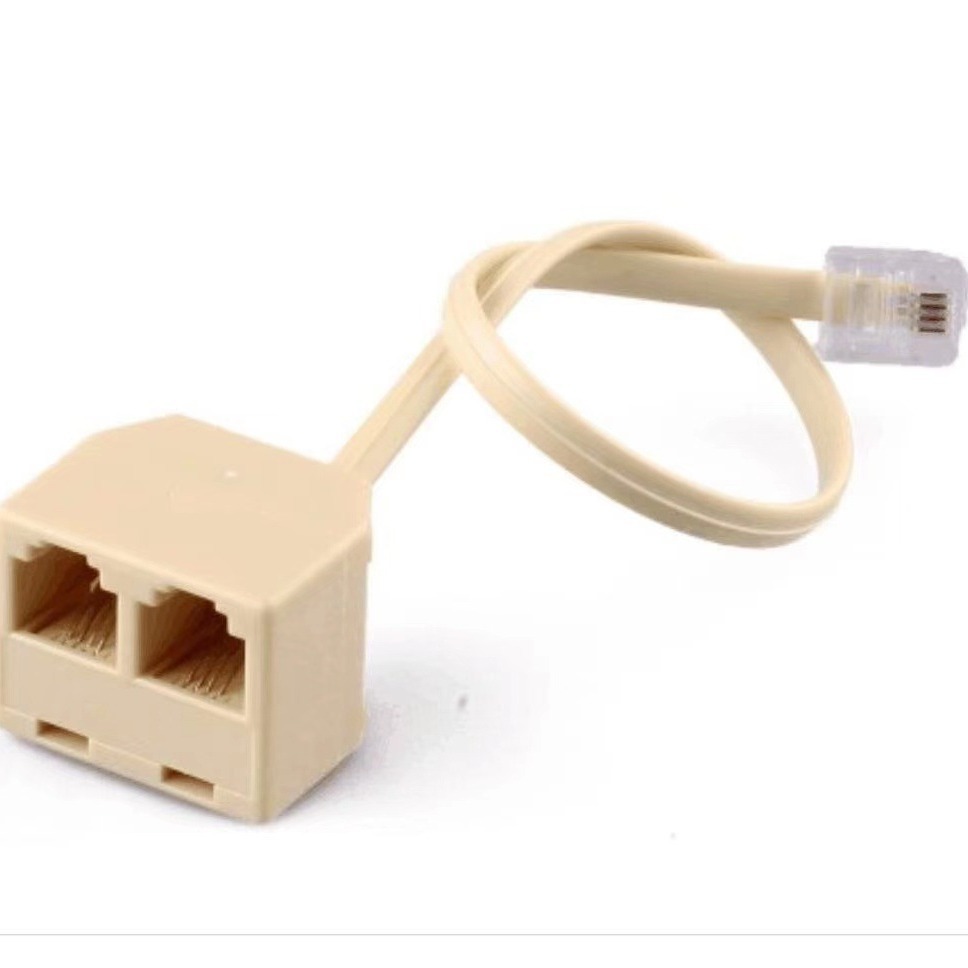 Telephone RJ11 one-two junction box telephone adapter one revolution two mother horn branch telephone accessories