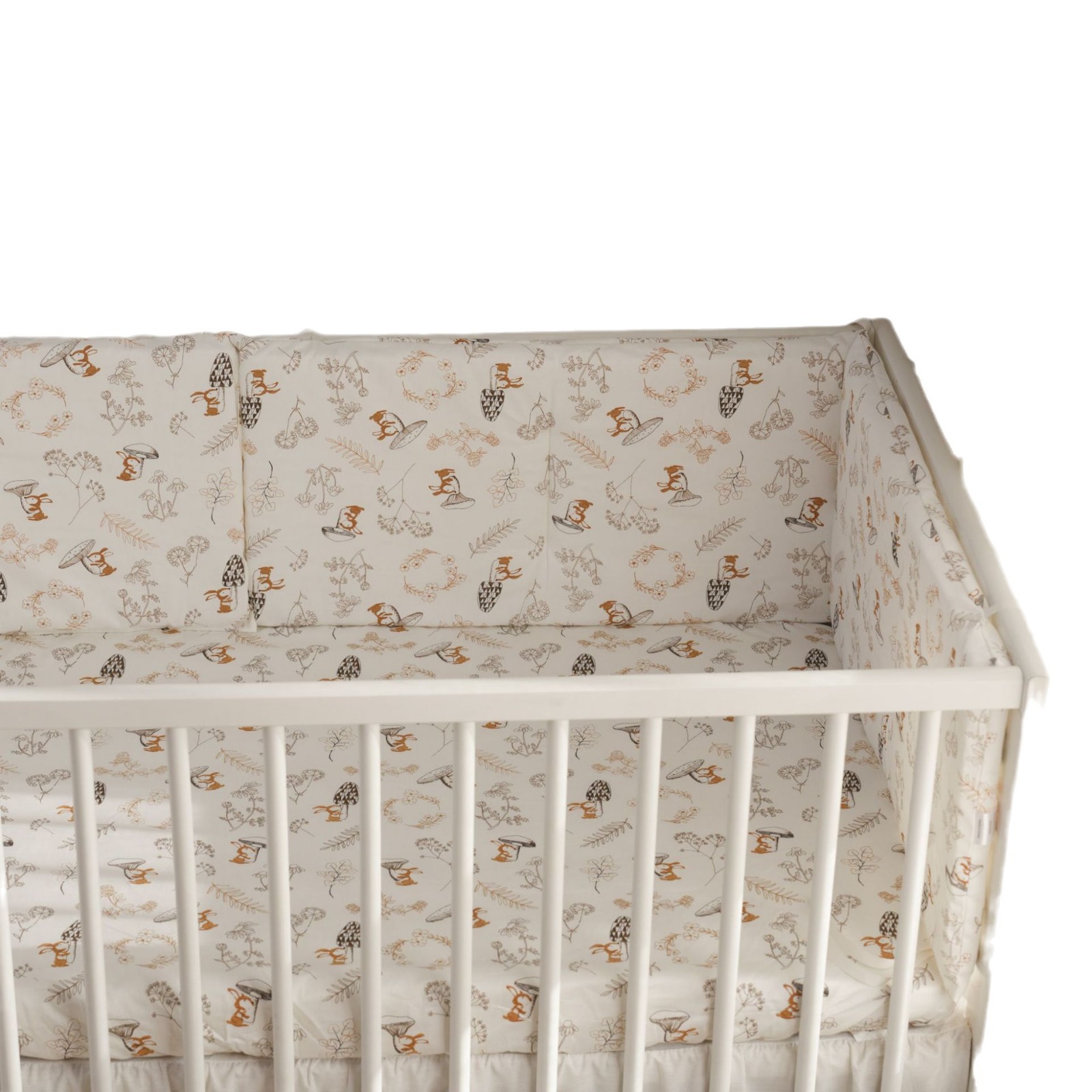 Baby bed circumference baby bed fence anti-collision block cloth fence soft bag pure cotton mushroom rabbit 120*30 one piece