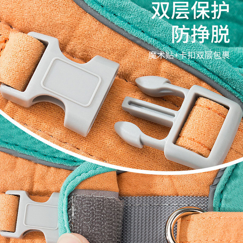 Cat Traction Rope Reflective Vest-Style Harness to Prevent Break-Away When Going Out Dog Traction Rope Special Cat Walking Rope Export