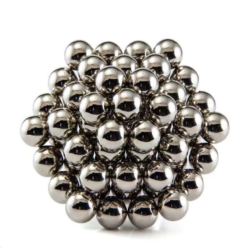 Factory Direct Sales Large Size Buck Ball 10Mm8Mm Magnetic Ball Nickel Color Strong Magnetic Decompression Toy Ndfeb Magnet