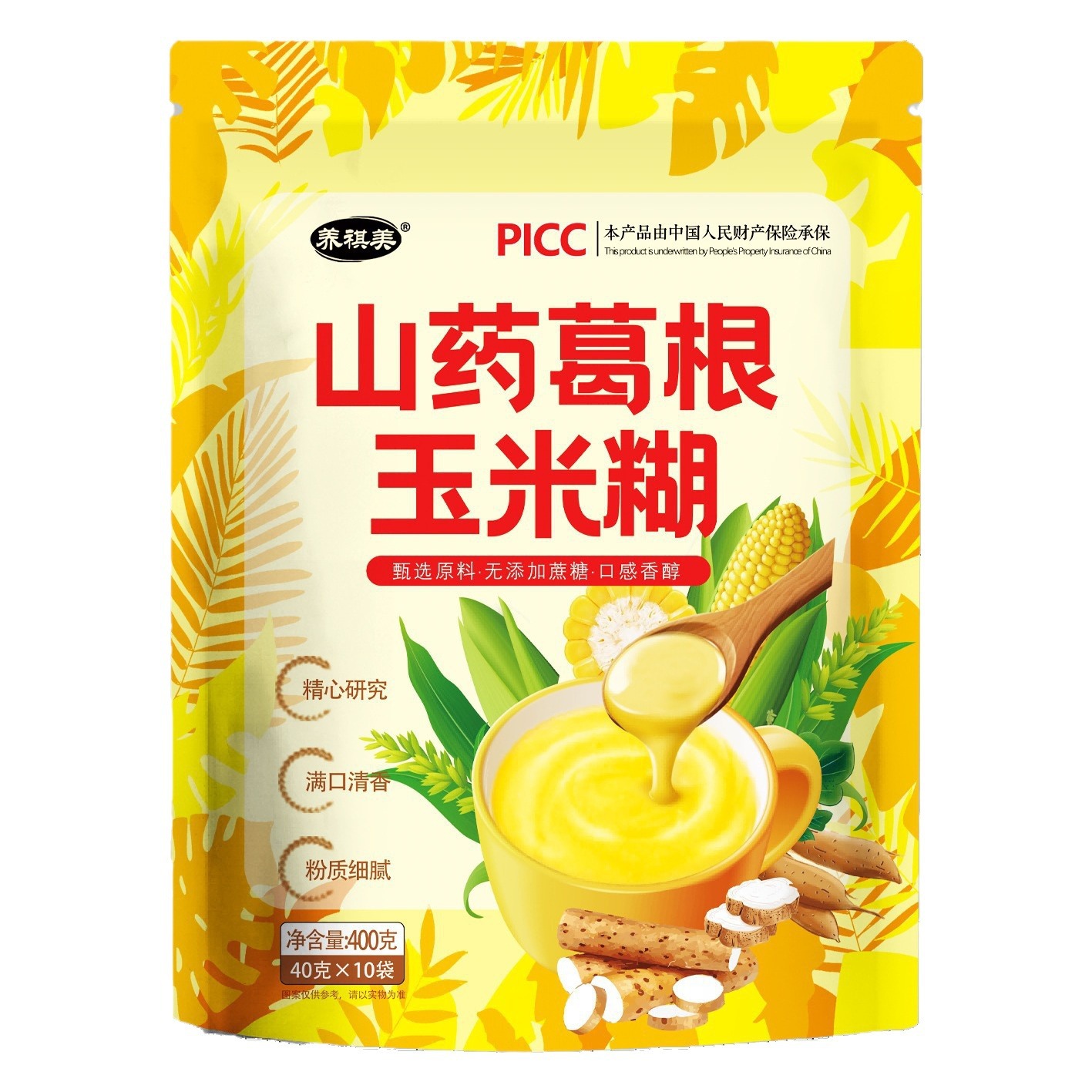 A generation of yam kudzu root corn paste yam kudzu root corn soup independently packaged small bags 400 grams ready to eat