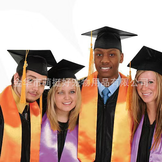 Cross-border Graduation Honorary Shawl Scarf Certigo with Sharp Corner Ribbon Graduation Stoles Collar