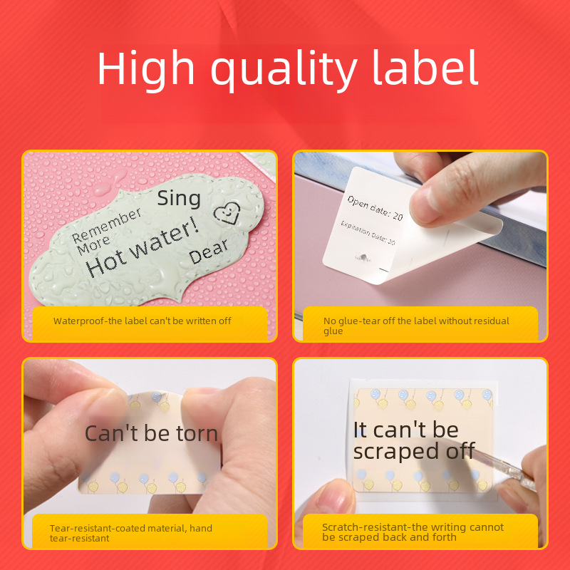 Jingchen B21/B4/B3S Label Machine Thermal Product Price Food Sticker Adhesive Barcode Label Paper