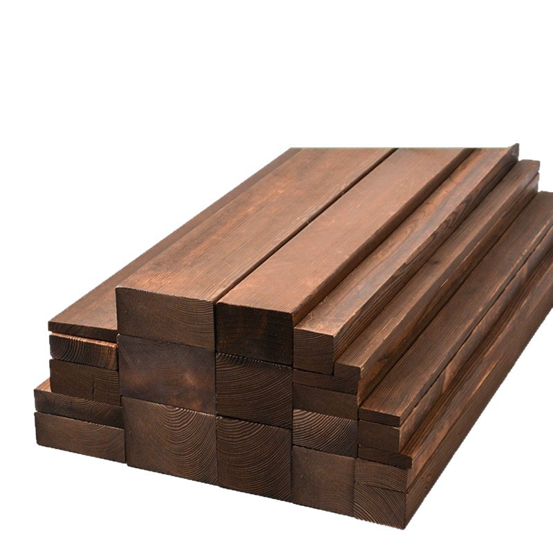 Wooden Strips, Carbonized Solid Wood, Anti-Corrosion Wood Boards, Pine Wood Strips, Frame Wood, Lumber, Flat Strips, Russian Solid Wood Boards