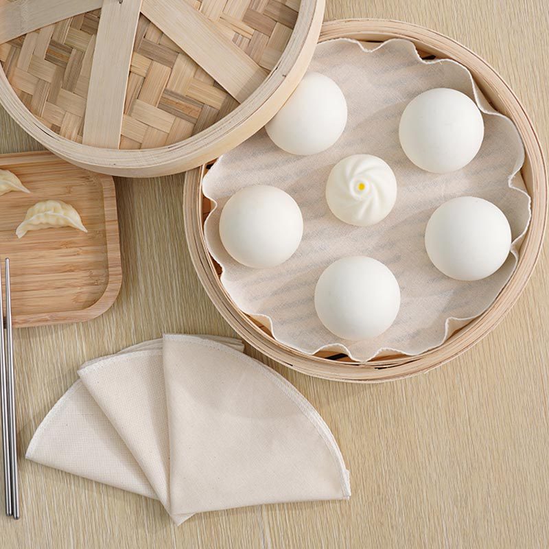 Steamer cloth bulk cotton encryption thickened drawer cloth non-stick steamed Small Steamed Bun Steamed Bun mat kitchen steamed cloth cage drawer cloth wholesale