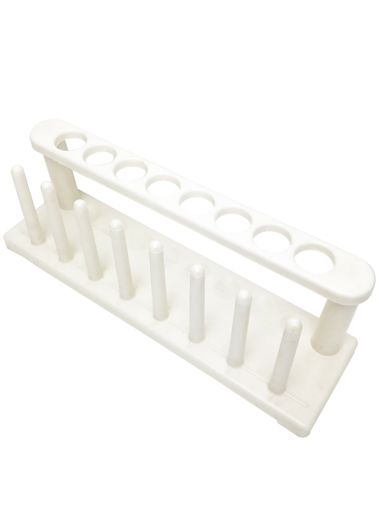 Plastic Test Tube Rack 8 Holes 8 Columns Teaching Instrument Can Be Matched with Test Tube Rubber Stopper Chemical Laboratory Consumables Equipment Instrument