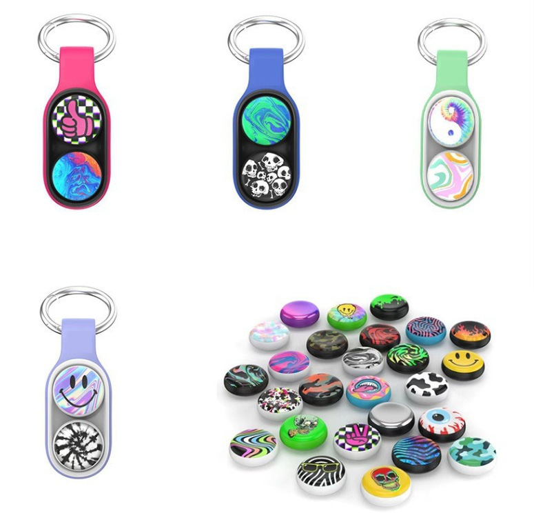 Poppuck Strong Magnetic Decompression Educational Toy Decompression Cartoon Artifact Cool Keychain with Super Strong Magnetism