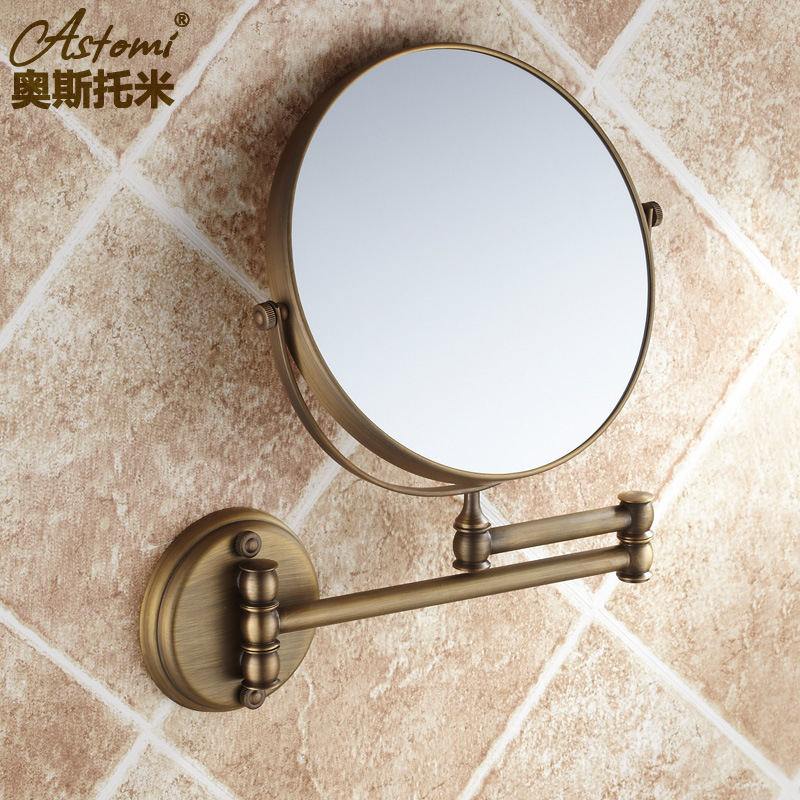 No-Drill Bathroom Wall-Mounted Makeup Mirror, Foldable Vanity Mirror, Bathroom Telescopic Mirror, Beauty Mirror, Smart Voice Control