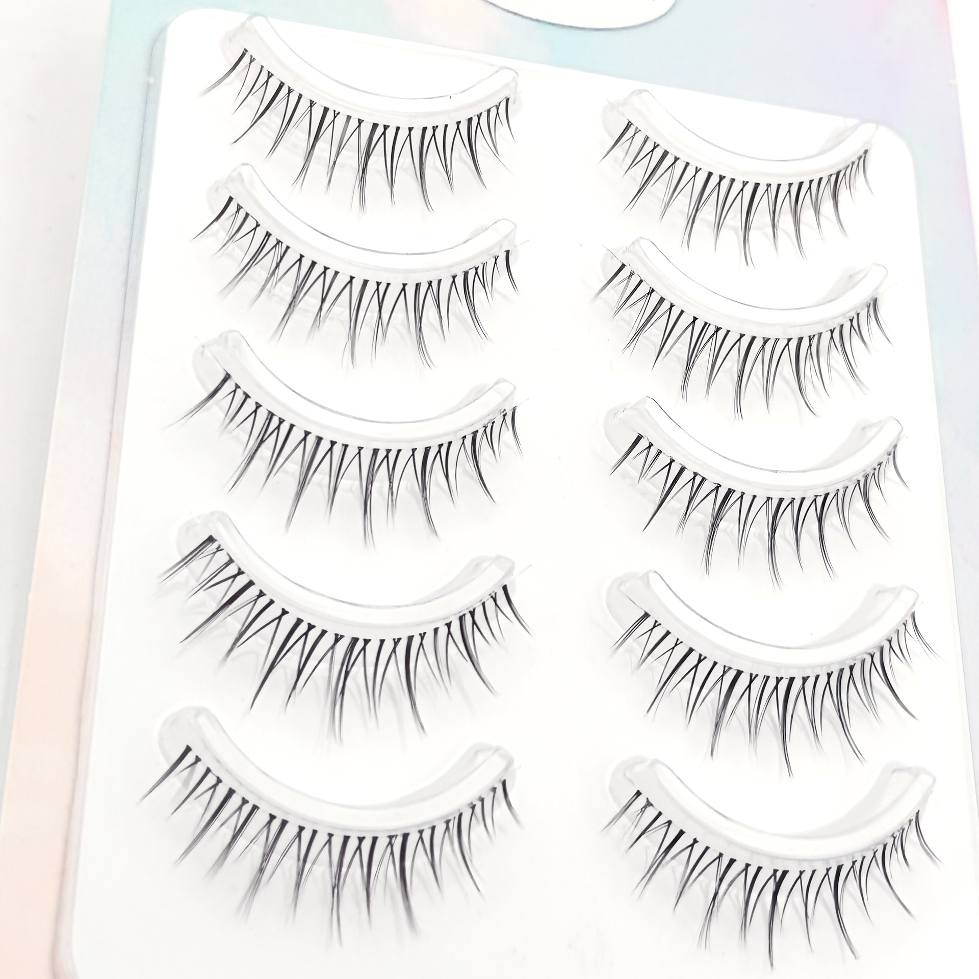 Natural feeling simulation eyelash soft fairy false eyelash whole 5 pairs of daily plain makeup novice false eyelash