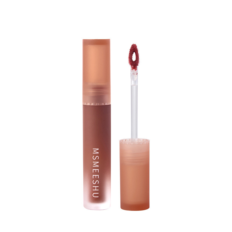 Honey Bundle Mu Si Lip Mud Soft Mist Velvet Matte Lip Glaze Milk Coffee Fake Plain Appearance White Lipstick for Autumn and Winter Atmosphere Universal