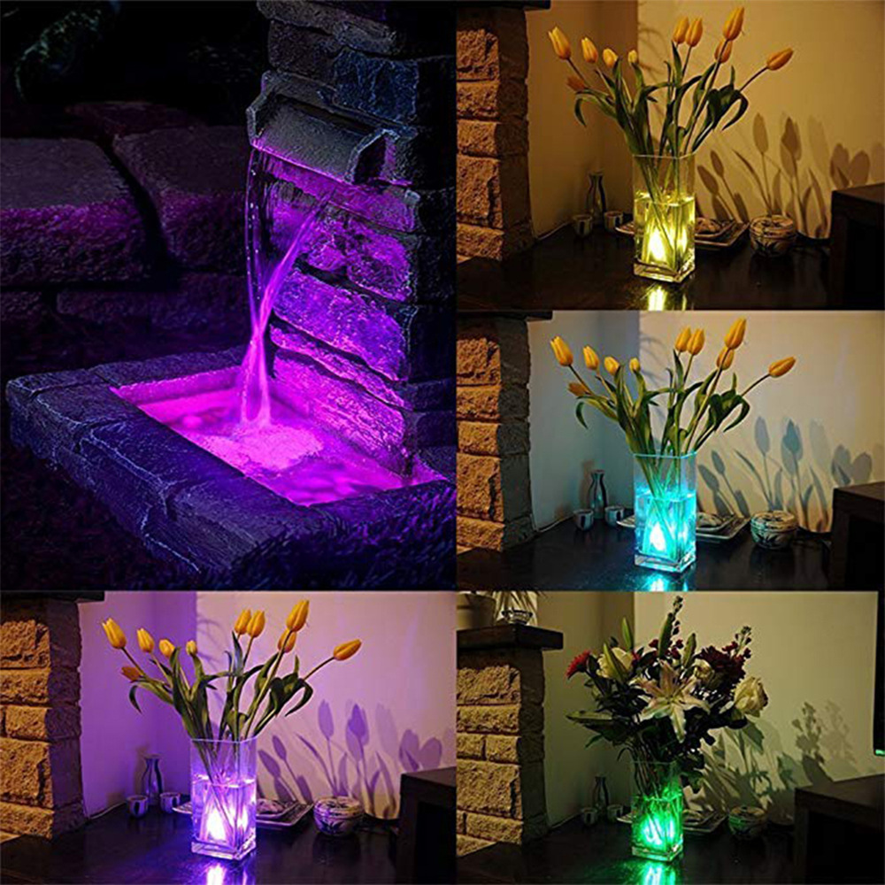 Led Remote Control Small Diving Light Waterproof Knob Light Fish Tank Light Underwater Light Vase Gift Box Landscape Decoration Atmosphere Light