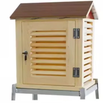 Outdoor Environment Construction Site Temperature Measurement Box Weather Station Supply Wooden Louvered Box in Stock Camphor Pine Louvered Box Cross-Border