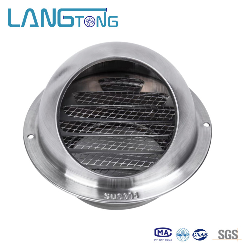 201/304 Stainless Steel Vent Pipe Exterior Wall Air Outlet Breathable Exhaust Range Hood Ventilation Outlet