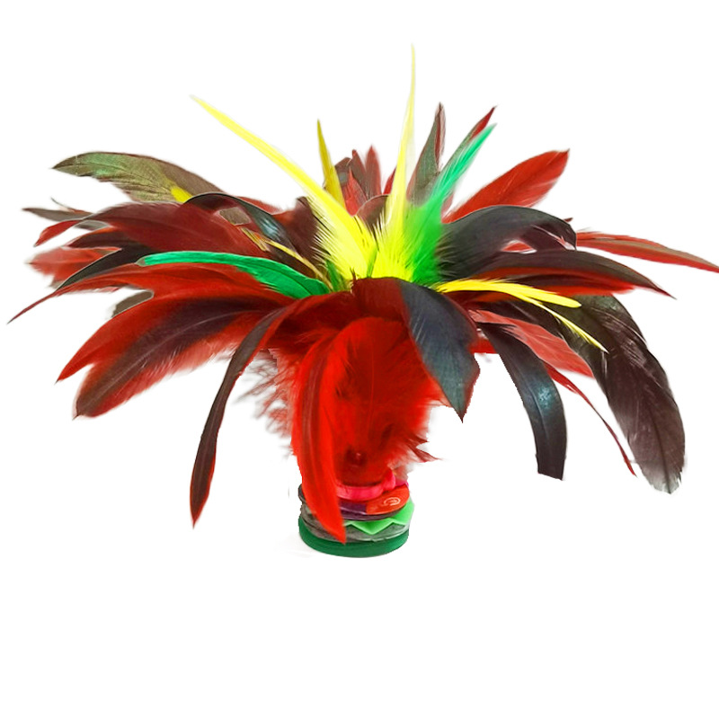 Feather Shuttlecock for Children, Elementary School Students, Kindergarten, with String, Professional Competition Shuttlecock, Kicking Key, Fitness Feather Flower Tendon
