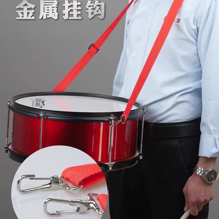 Universal Snare Drum Strap 3.8cm Large Drum Strap Red Gray Red Waist Drum School Drum Corps Instrument Accessories