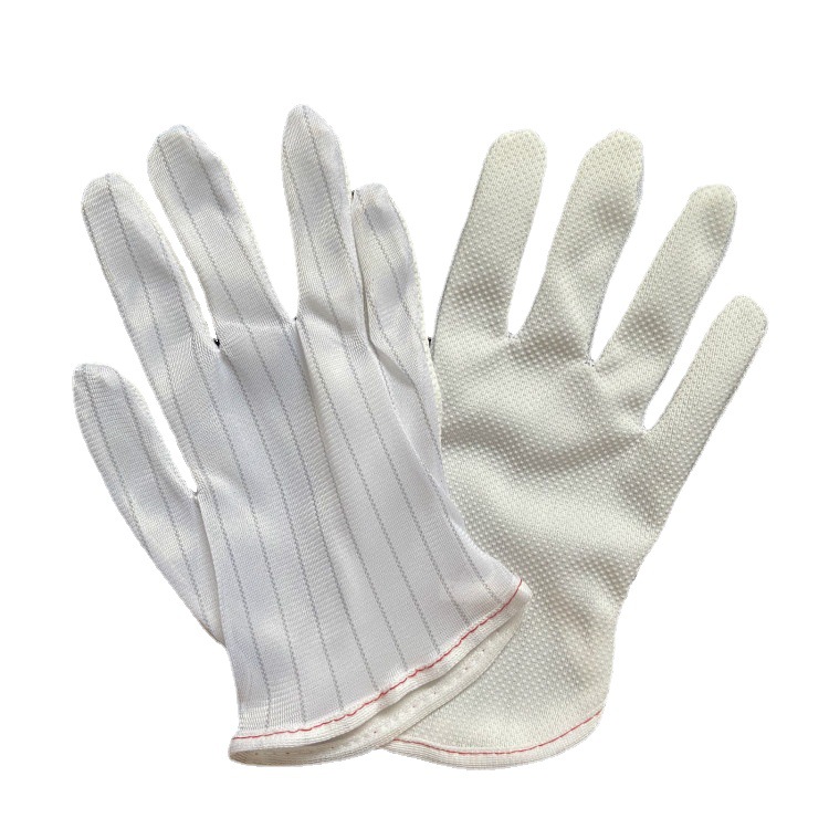 Anti-static Dispensing Gloves, Thickeneded Particle Dot Plastic Anti-slip Gloves, Dust-free Digital Work Anti-static Gloves