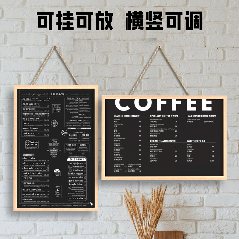 New eco-friendly wooden display board multi-size practical paint panel multi-purpose portable hanging blackboard