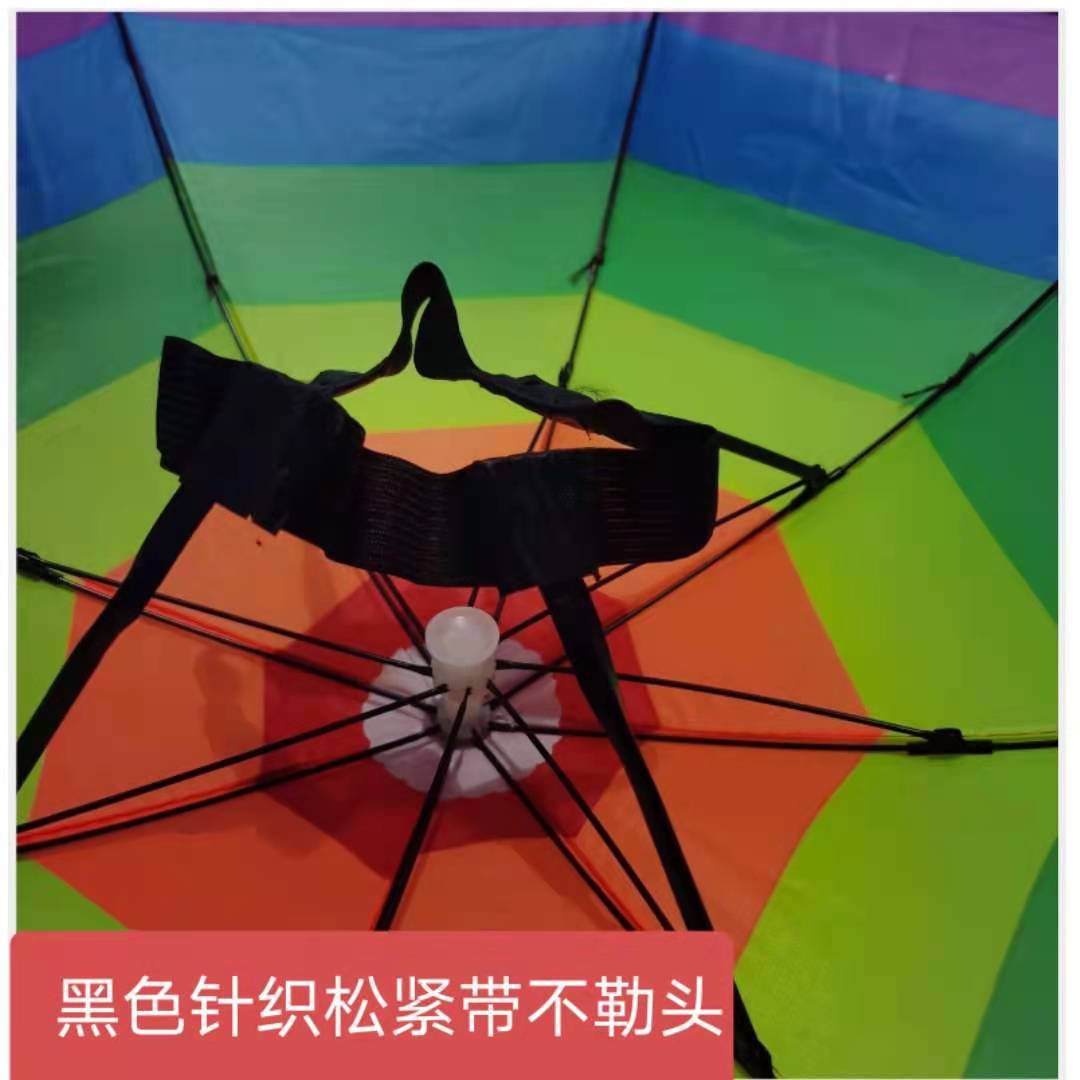 〖Manufacturer Direct Supply] 30cm Color Striped Watermelon Rainbow Hat Umbrella Hat Umbrella with Diameter under the Umbrella 52cm