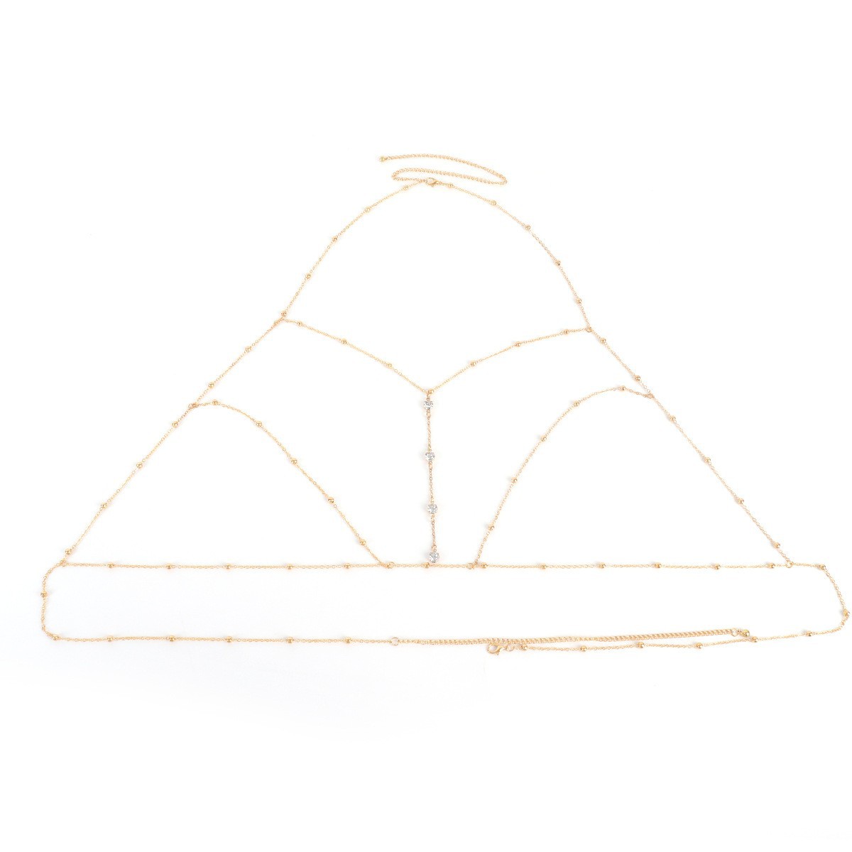 Chest Chain Jewelry Pure Desire Internet Celebrant Same Style High-end Fashion All-match Sexy Flash Diamond Pendant Body Chain Necklace