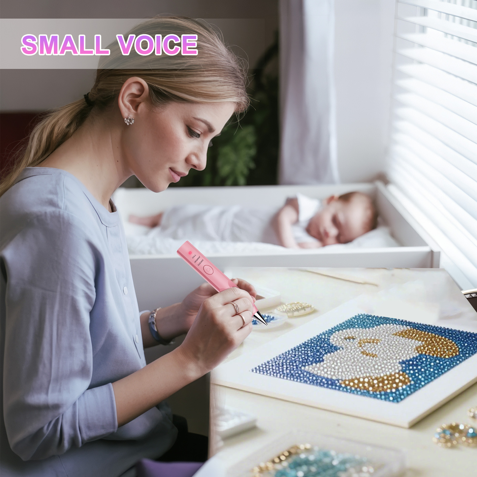 Diamond Painting Dotting Pen, Electric Diamond Painting Tool, Convenient Sticker Art, Quick Diamond Painting Suction Pen