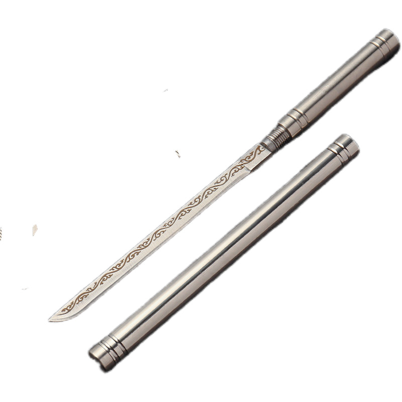 Overlord Stick Mini Stainless Steel Household Fruit Peeling Knife Camping Carry-on Stick Tea Knife Creative Small Straight Knife