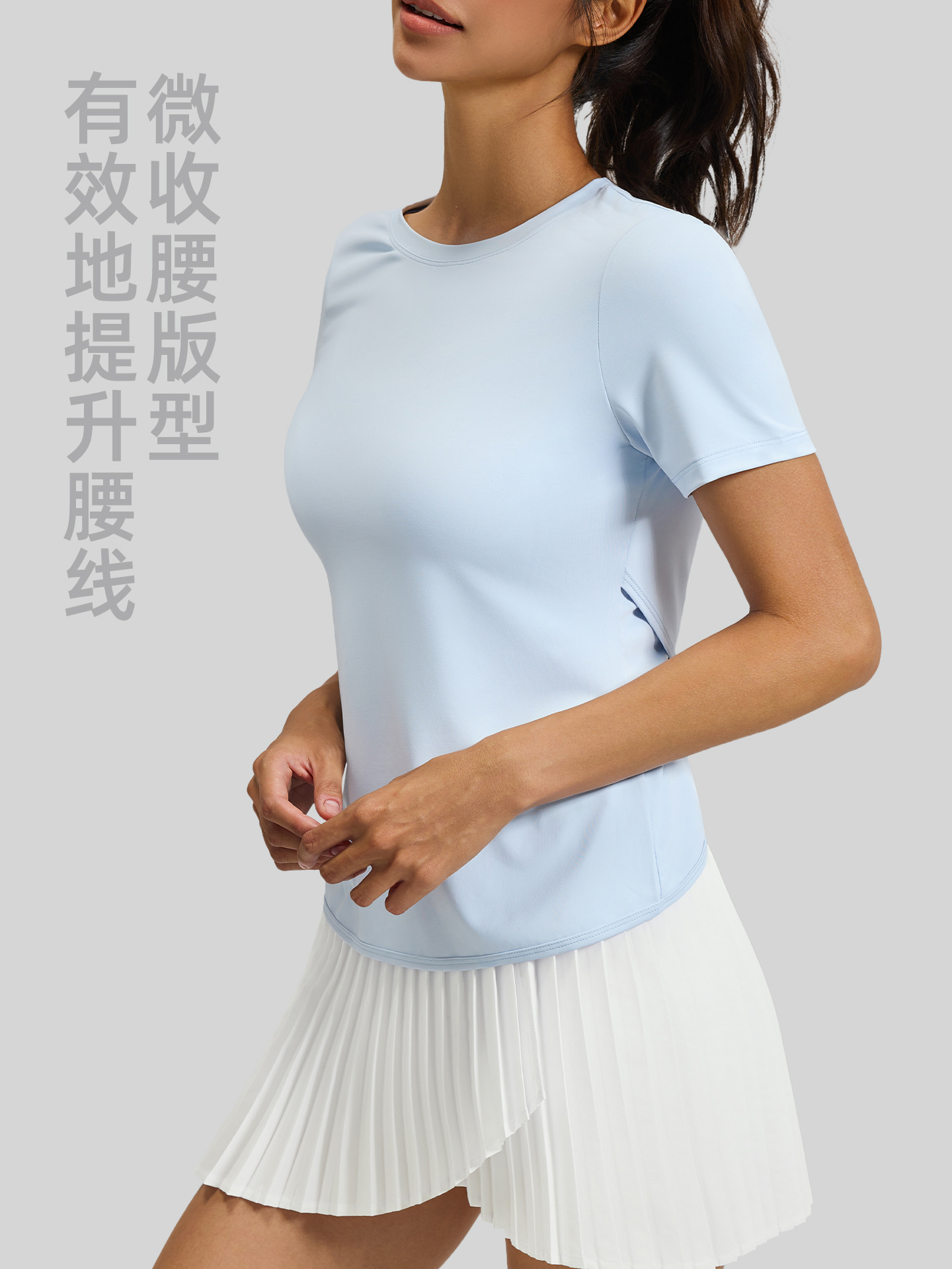 Summer Breathable Yoga T-Shirt Cut Out Cross Beautiful Back Sports Top Women's Yoga Wear Round Neck Fitness Short Sleeves