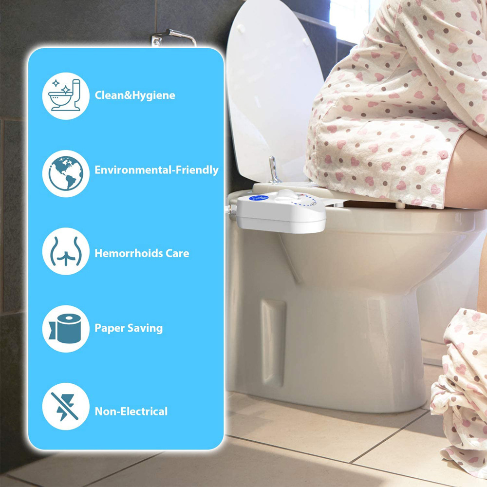 Foreign trade without electricity smart toilet toilet cleaner Amazon cold water double nozzle hip washer wholesale