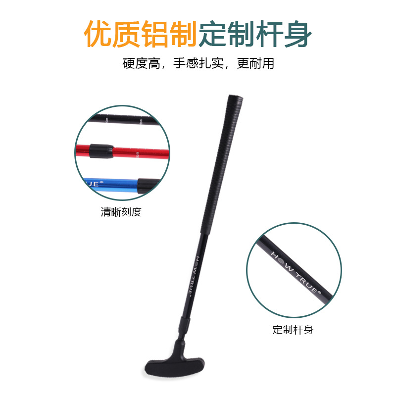 Cross-border Golf Junior Putter Retractable Adjustable Club Adult Child Double-sided Golf Putter