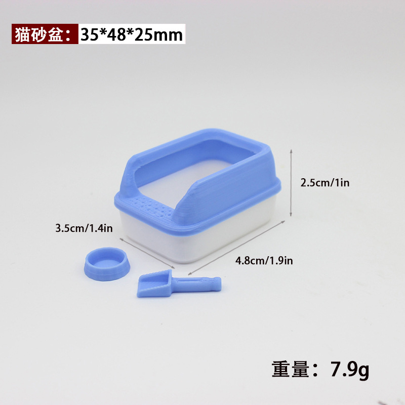 1:12 doll house accessories mini litter box miniature shovel pet supplies home furnishings props miniature model