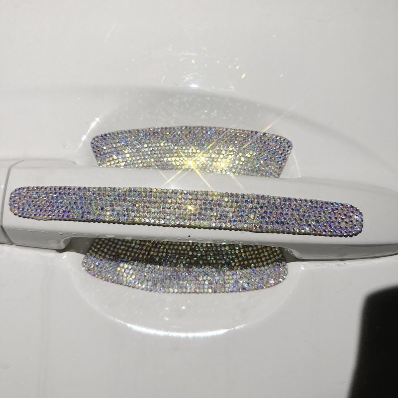 Cross-border diamond-encrusted car door handle sticker door bowl sticker body protective film door anti-scratch pull sticker car decoration sticker