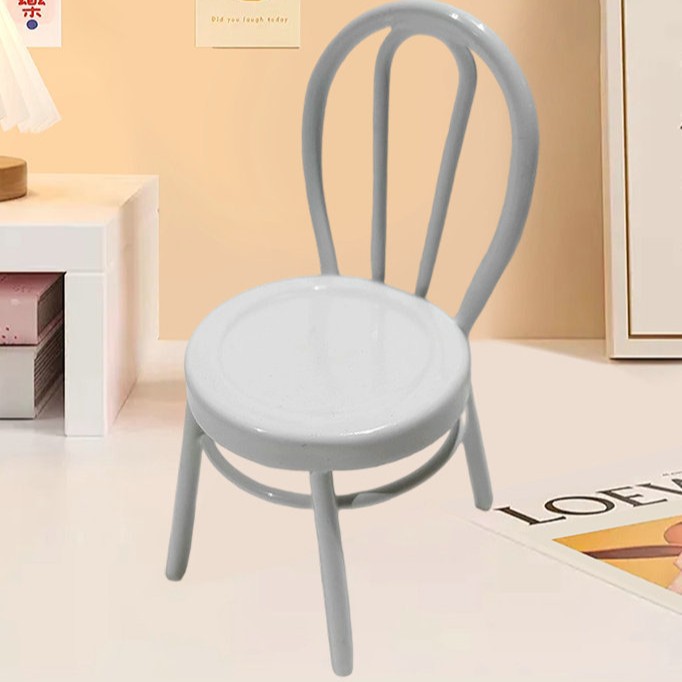Miniature Micro-Landscape Gardening Decoration Iron Art Garden Small Chair Dollhouse Furniture Ornament Photography Prop Small Chair