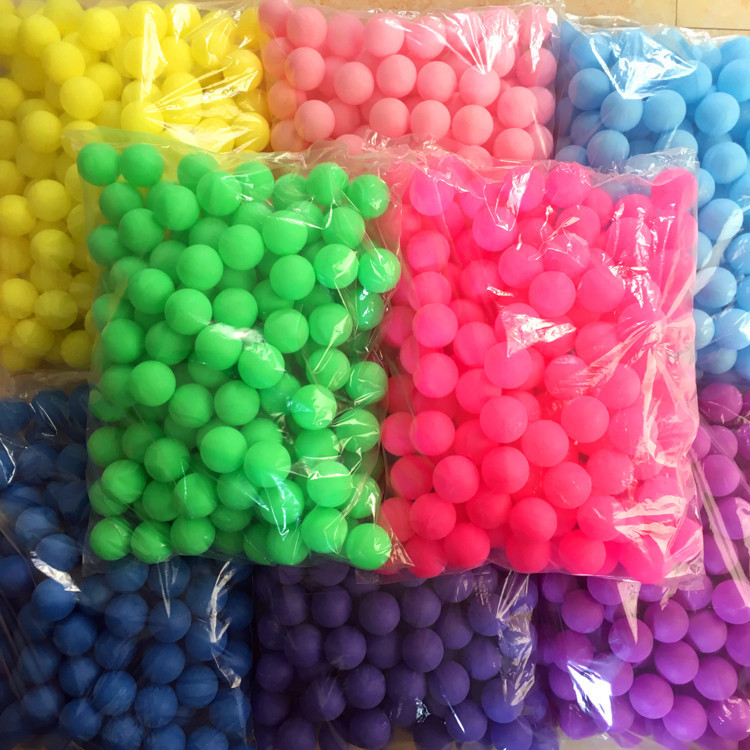 Frosted Colorful Table Tennis 40Mmpp Lottery Bicai Beer Kidsren's Training Wholesale Plastic Luminous Table Tennis