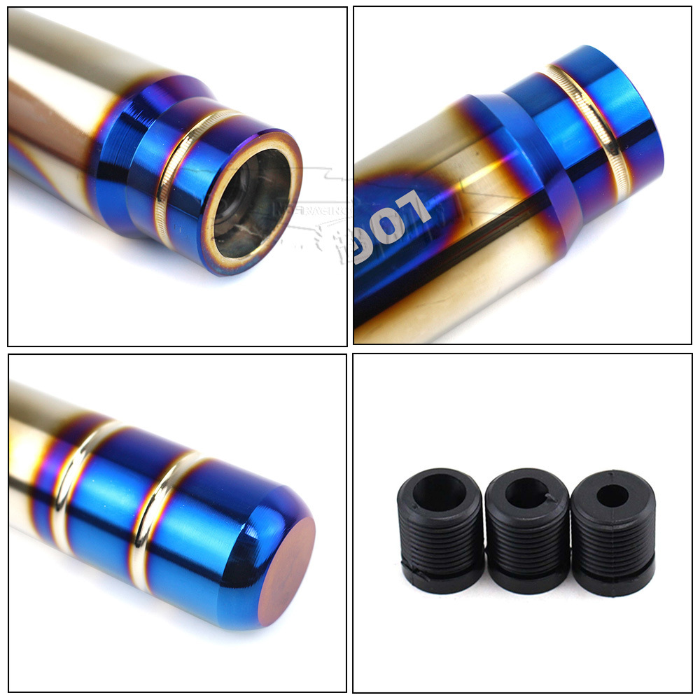 Car Modified Baked Blue Gear Head 8.5/13/18CM Stainless Steel Gear Lever Manual Gear Baked Blue Gear Head