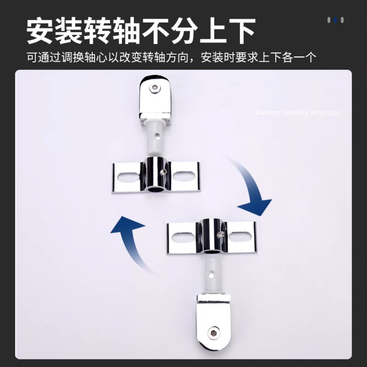 Shower room accessories glass door stainless steel upper and lower shaft heaven and earth clip shower room door clip hinge hardware accessories